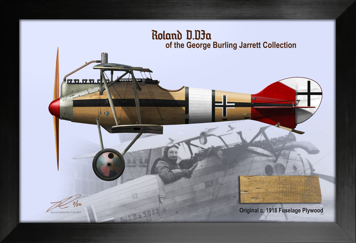 German Roland D.VIa Fuselage Plywood Relic Display