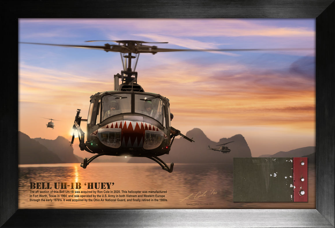 Bell UH-1B Huey US Army Vietnam Helicopter Limited Edition Relic Display
