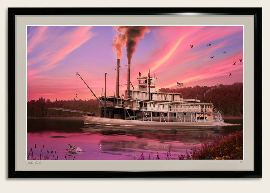 River Steamship Lorena on the Muskingum River c. 1910 by Ron Cole