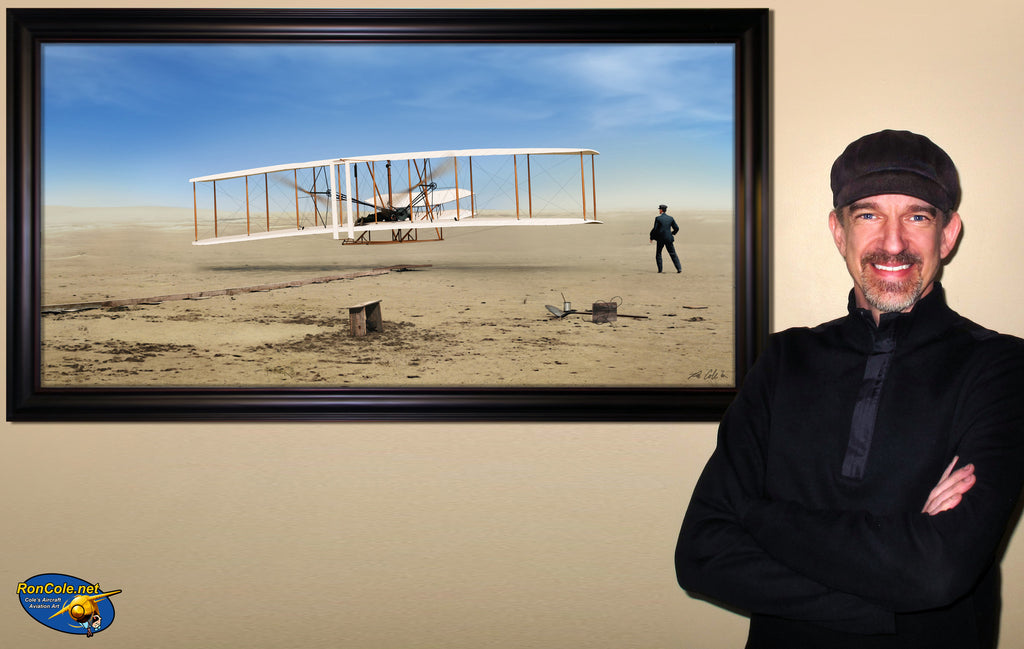 First in Flight - First Flight of the Wright Flyer, by Ron Cole - Cole's Aircraft - 8
