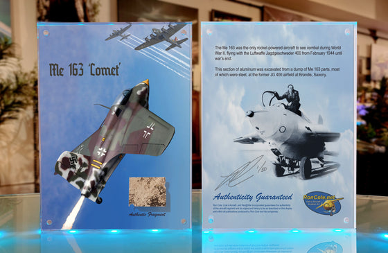 Luftwaffe Me 163 'Comet' JG 400 Relic 6x8-inch Acrylic Desk Display
