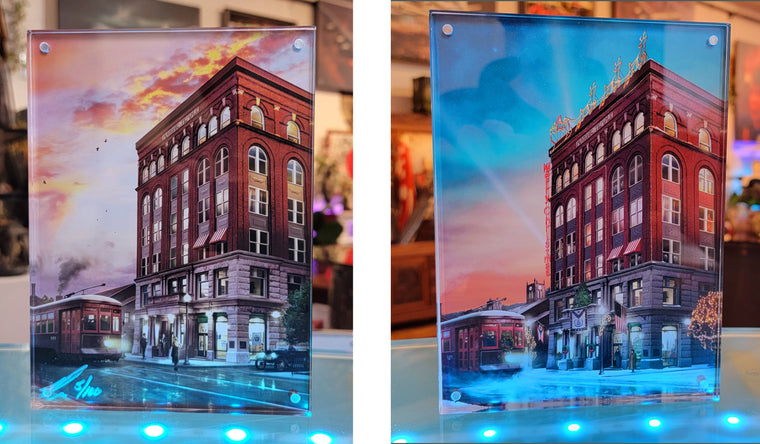 Zanesville Masonic Temple Building 6x7-inch Acrylic Desk Display by Ron Cole